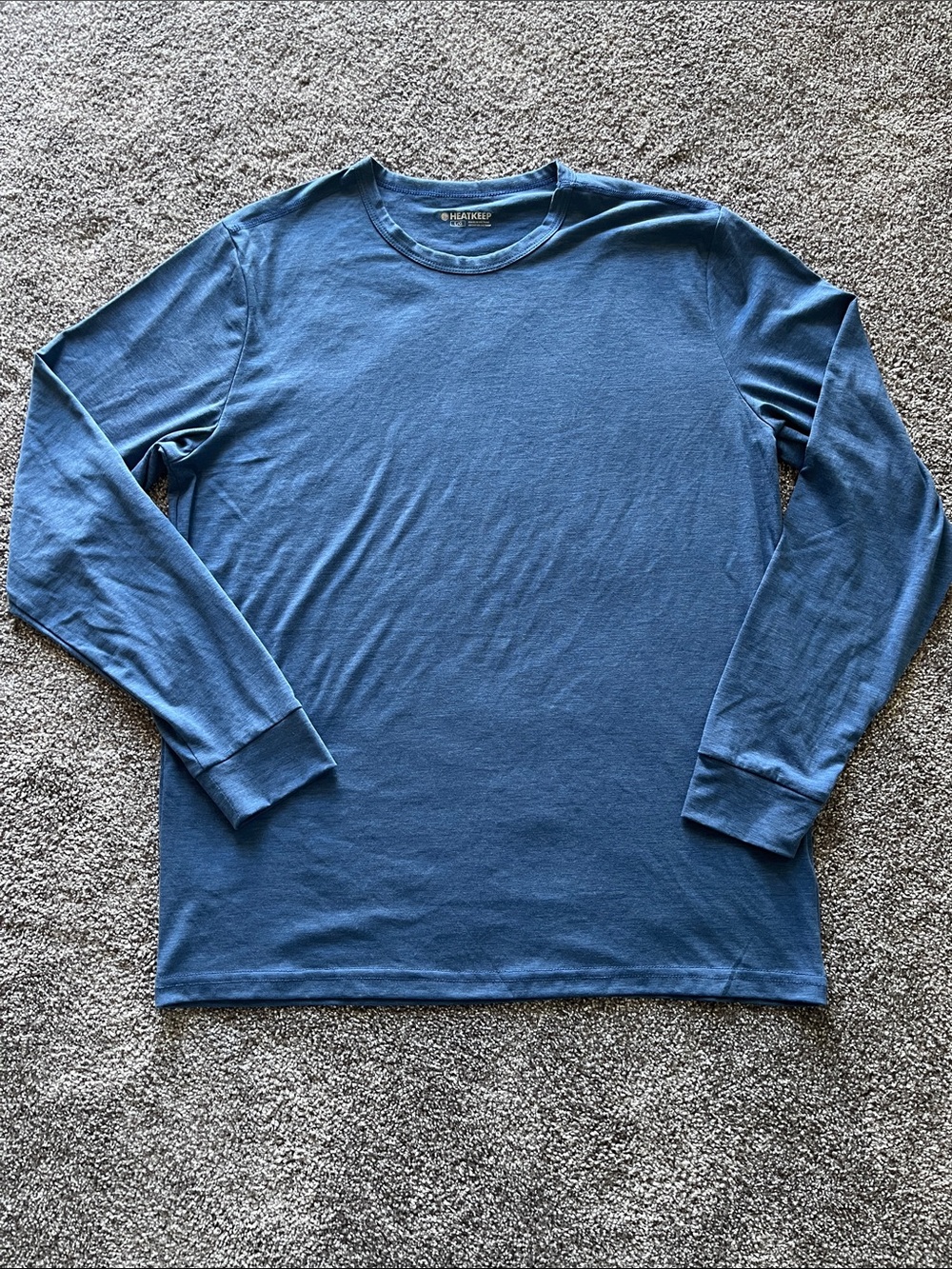 Lightweight Men’s Long Sleeve Crewneck Shirt - Blue